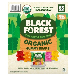 image:imageBlack Forest USDA Organic Gummy Bears  65 Pouches  08Oz Each65 Count