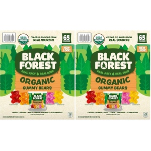 image:imageBlack Forest USDA Organic Gummy Bears  65 Pouches  08Oz Each65 Count Pack of 2