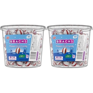 image:imageBrachs Bobs Sweet Stripes Soft Peppermint Candy 160 IndividuallyWrapped Pieces 28 Ounce JarPeppermint
