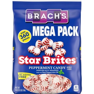 image:imageBrachs Star Brites Peppermint Individually Wrapped Real Peppermint Oil 64 oz 360Count4lb Pack of 4