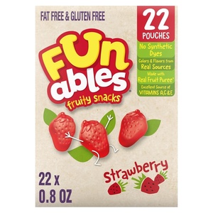 image:imageFunables Fruit Snacks Strawberry Fruit Flavored Snacks 08 Ounce Pouches 22 Count22 Count Pack of 1