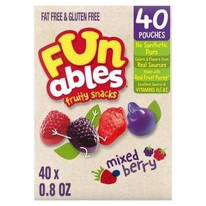 image:imageFunables Fruity Snacks Mixed Berry Flavored Snacks 32 oz 40 ct40 Count