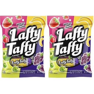 image:imageLaffy Taffy Assorted Mini Bars Stand Up Bag Chewy Candy in a Variety of Fruity Flavors 35 oz35 Ounce Pack of 2