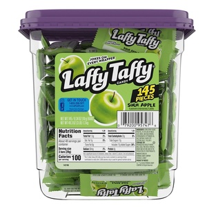 image:imageLaffy Taffy Candy Banana Flavor Individually Wrapped Candy 145 PiecesSour Apple