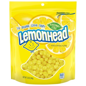 image:imageLemonhead Hard Lemon Candy Refreshingly Citrus Resealable Bag 12 oz12 Ounce Pack of 1