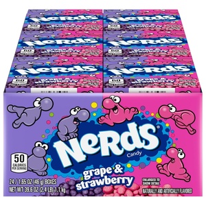 image:imageNerds Candy Grape amp Strawberry 165 Ounce TreatSize Theater Candy Boxes Pack of 24