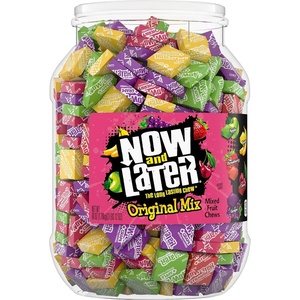 image:imageNow and Later Giant Chewy Original Mix Candy Mixed Fruit Chew Candy 38 Ounce Tub60 Ounce Pack of 1