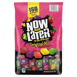 image:imageNow and Later Giant Chewy Original Mix Candy Mixed Fruit Chew Candy 38 Ounce Tub90 Ounce 150 Count
