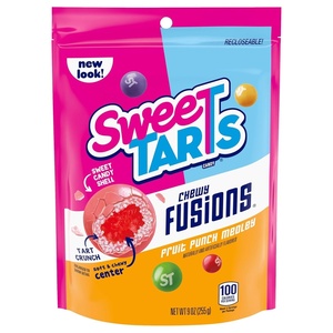 image:imageSweeTARTS Gummies Fruity Splitz Candy Sweet and Tart Resealable Bag 9 ozChewy Fusions