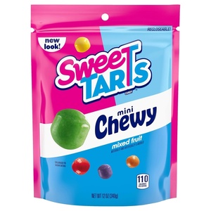 image:imageSweeTARTS Gummies Fruity Splitz Candy Sweet and Tart Resealable Bag 9 ozMini Chewy