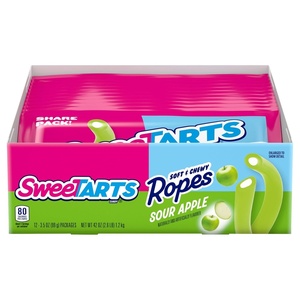 image:imageSweeTARTS Soft and Chewy Ropes Cherry Punch Flavor 18 Ounce Pouches Pack of 24Apple