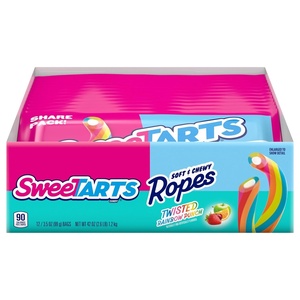 image:imageSweeTARTS Soft and Chewy Ropes Cherry Punch Flavor 18 Ounce Pouches Pack of 24Rainbow punch