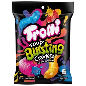 image:imageTrolli Peachie Os Rings Sour Gummy Candy 63 Ounce Bags Pack of 8Bursting Crawlers