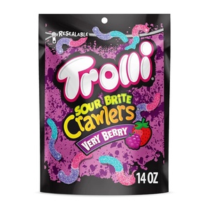 image:imageTrolli Sour Brite Crawlers Candy Fruit Punch Flavored Sour Gummy Worms 14 OunceVery Berry