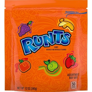 image:imageRunts Chewy Candy Assorted Fruity Flavors Resealable Bag 12 oz  Chewy fruitshaped candy assorted fruit flavors resealable share bag snacking party bowls onthego nostalgic12 Ounce Pack of 1