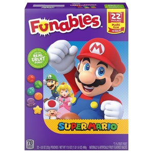 image:imageFunables Fruit Snacks Mario 22 Count Pouches 08oz08 Ounce Pack of 22